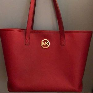 Red Michael Kors Work/laptop bag